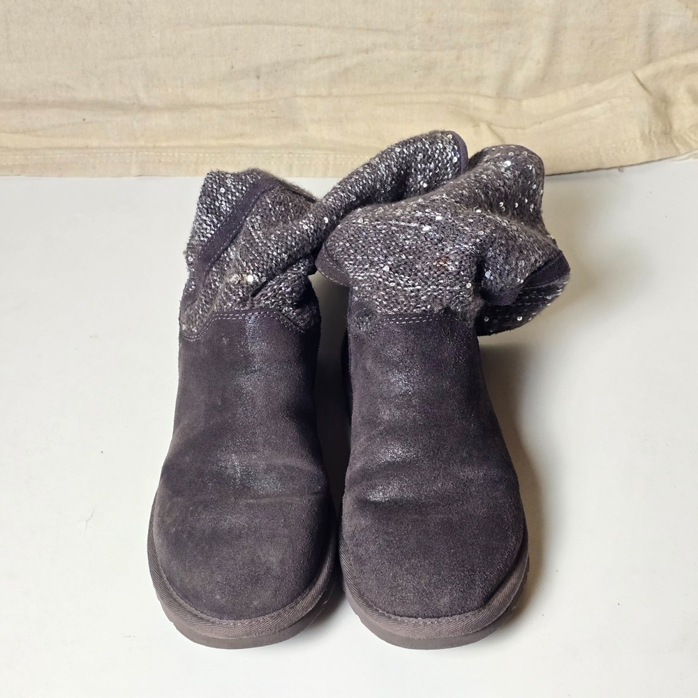 UGG‎ Australia Camaya Sequence Sweater Suede Tall Boots Women's Sz 5 Style